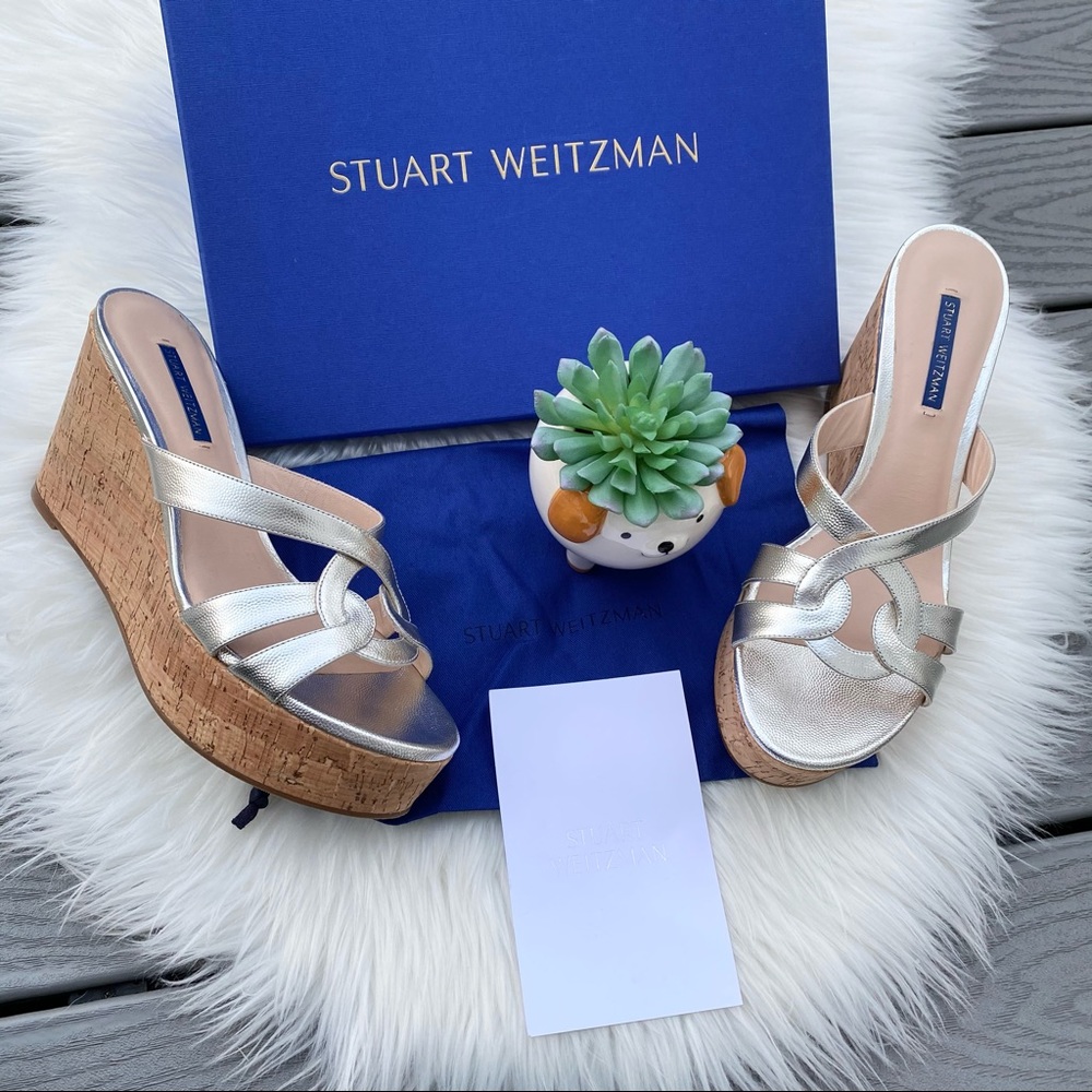 Stuart Weitzman Cork Wedge Sandals